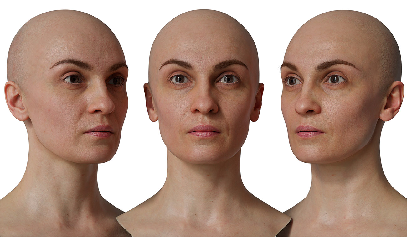 Female 3d head scan download